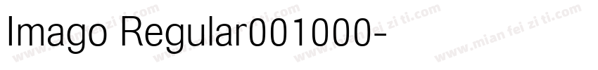 Imago Regular001000字体转换